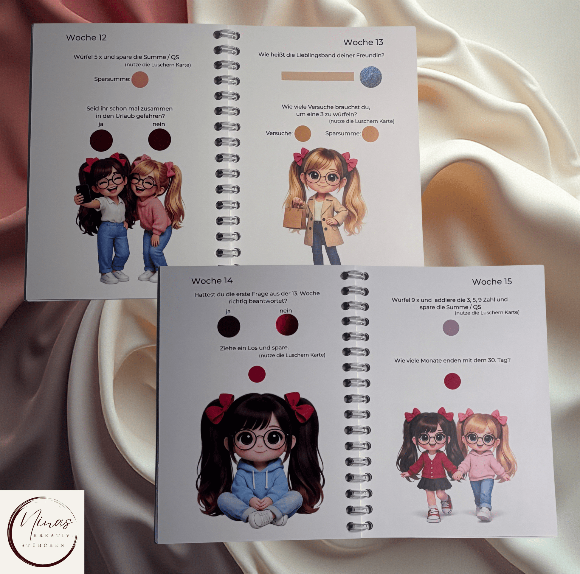 Freundinnen Battle I A6 I 24 Seiten I Sparbuch - Nina's Kreativstübchen