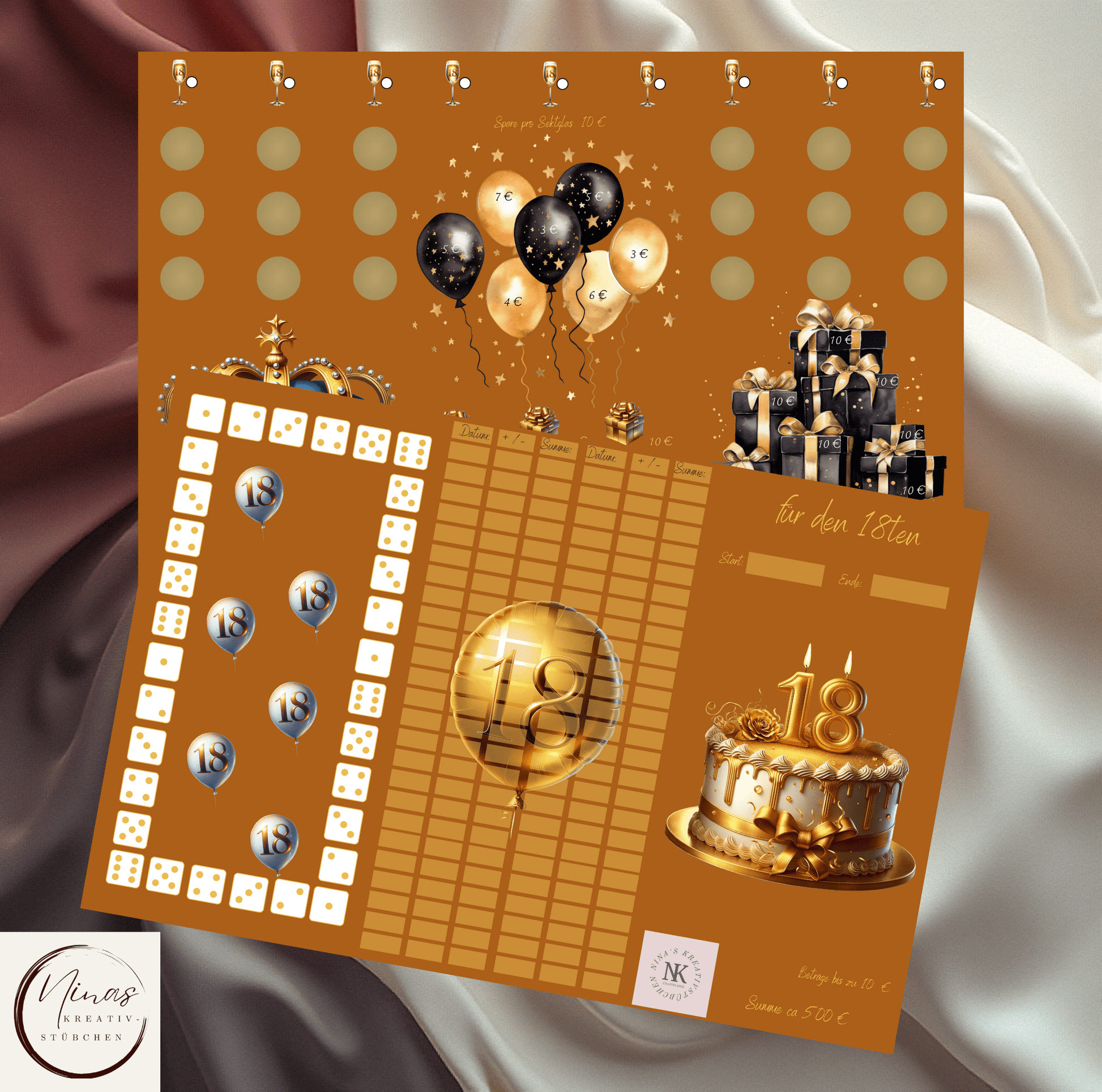 für den 18ten I A6 I 3er Klappkarte - Nina's Kreativstübchen