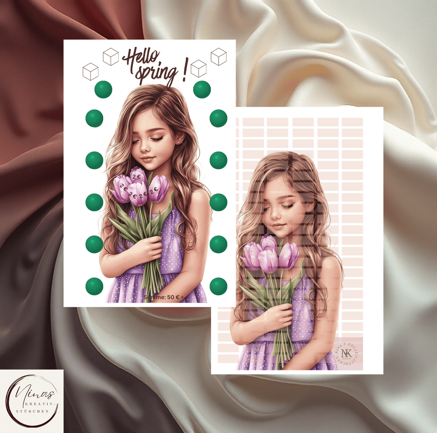 Hello spring I A6 I Einheftchallenge - Nina's Kreativstübchen