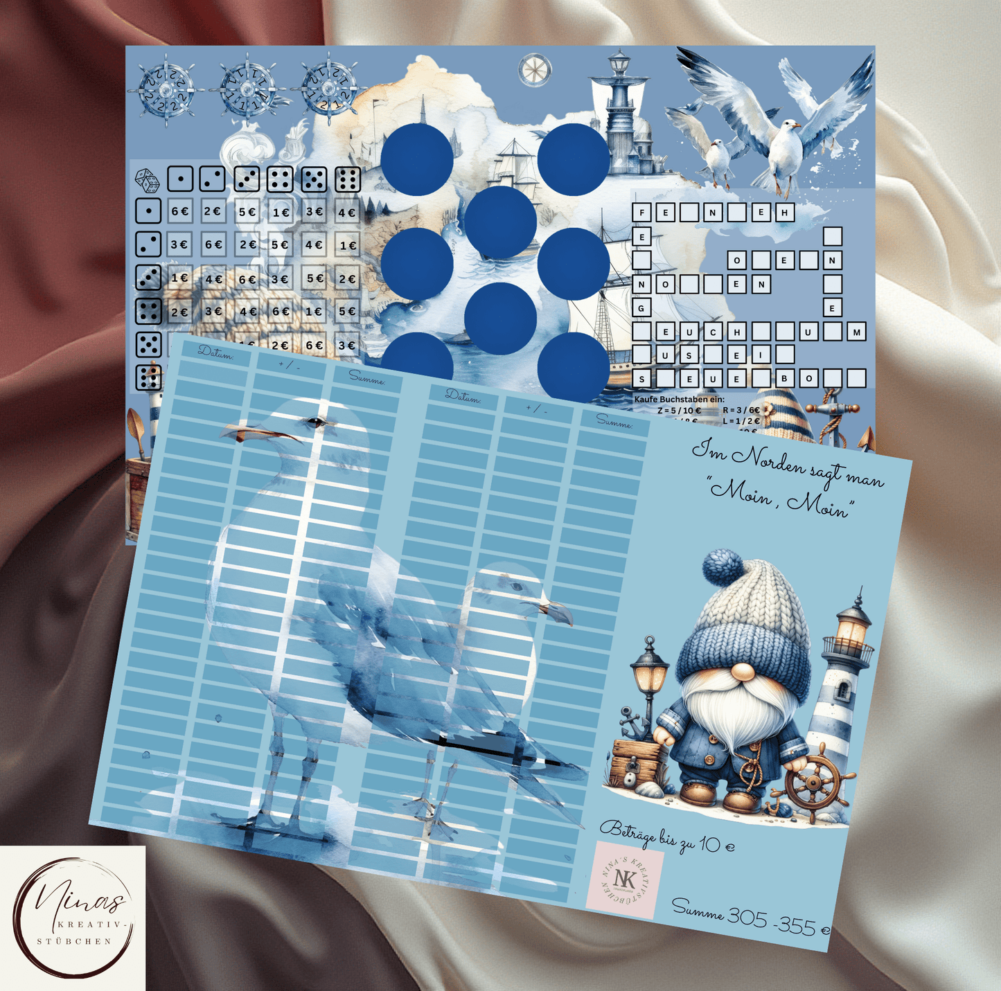 Im Norden sagt man Moin,Moin I A6 I Ausverkauf I 3er Klappkarte - Nina's Kreativstübchen