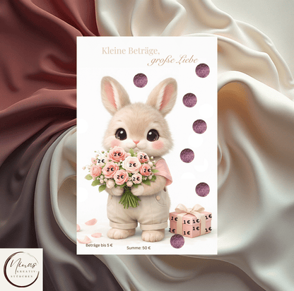 Kleine Beträge, große Liebe I A6 I Einheftchallenge I matt foliert - Nina's Kreativstübchen