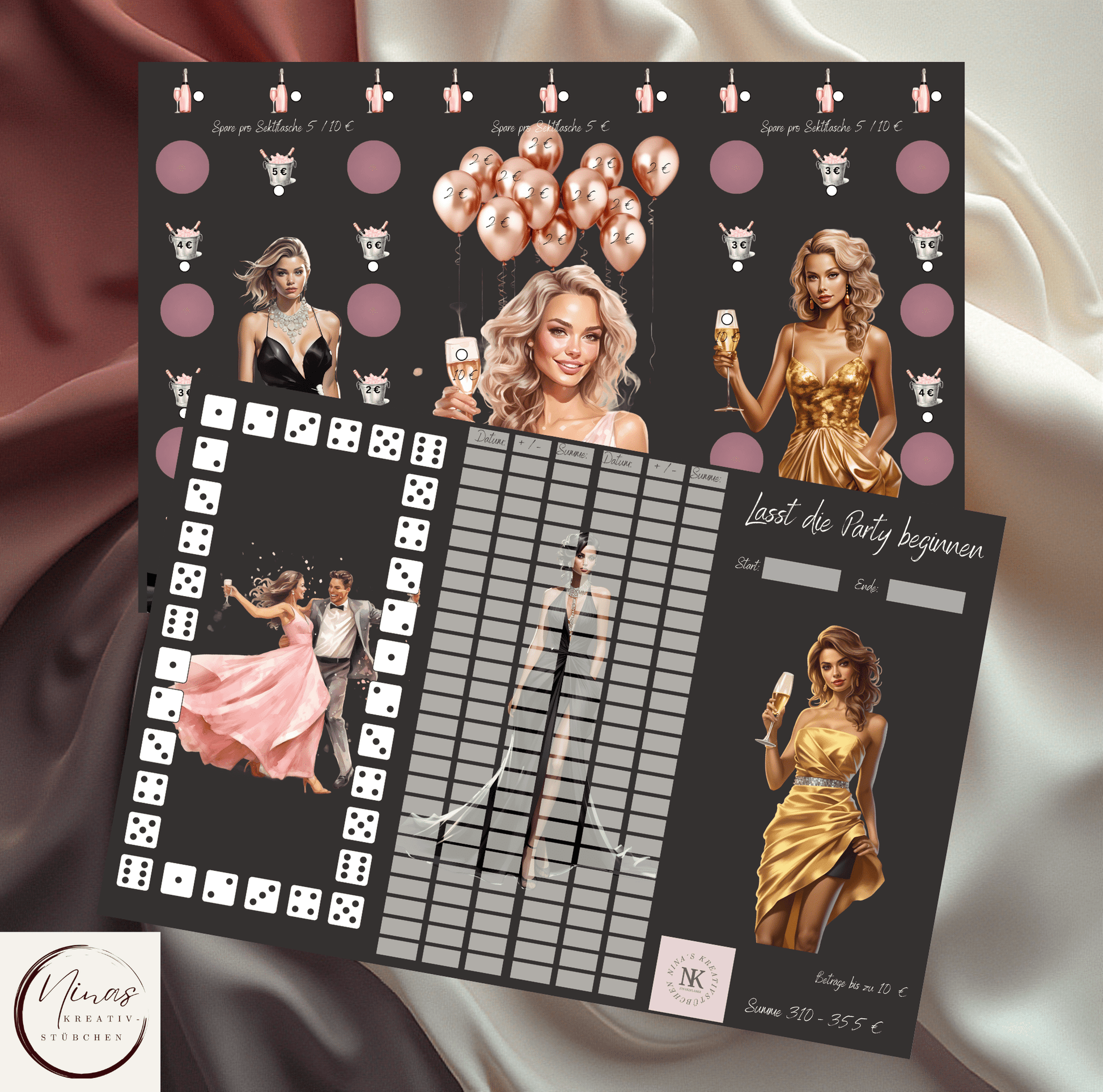 Lasst die Party beginnen I A6 I 3er Klappkarte - Nina's Kreativstübchen