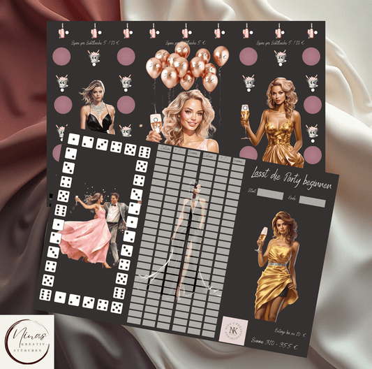 Lasst die Party beginnen I A6 I 3er Klappkarte - Nina's Kreativstübchen