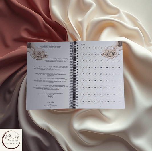 LEVEL UP: 10000 € I 10000 Euro I 10000 € I A5 I 84 Seiten I Sparbuch - Nina's Kreativstübchen