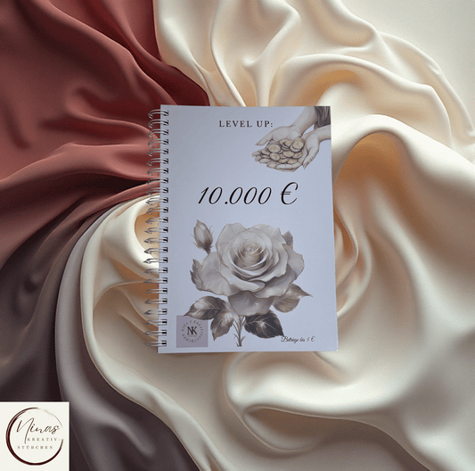 LEVEL UP: 10000 € I 10000 Euro I 10000 € I A5 I 84 Seiten I Sparbuch - Nina's Kreativstübchen