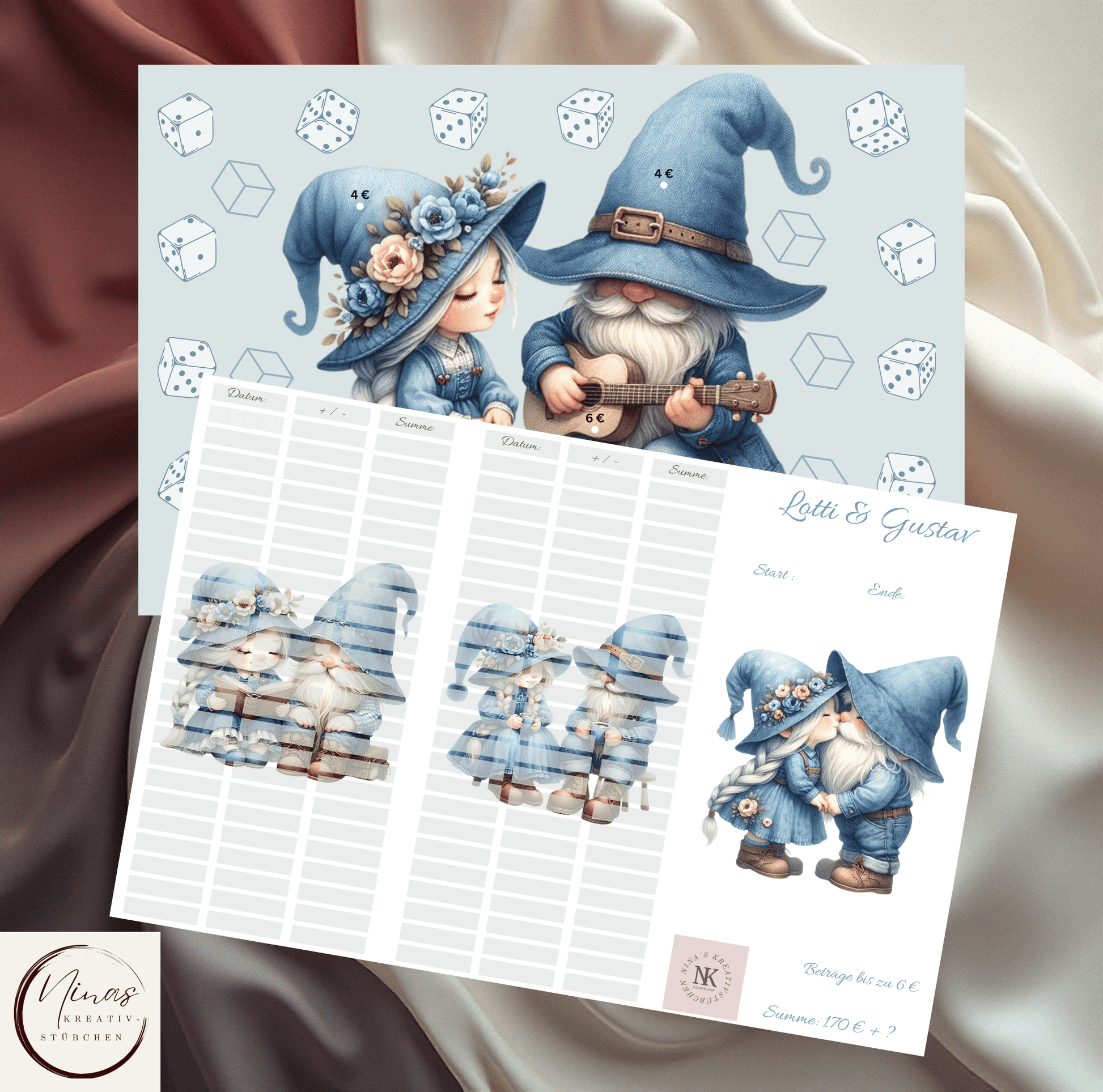 Lotti & Gustav I A6 I 3er Klappkarte - Nina's Kreativstübchen