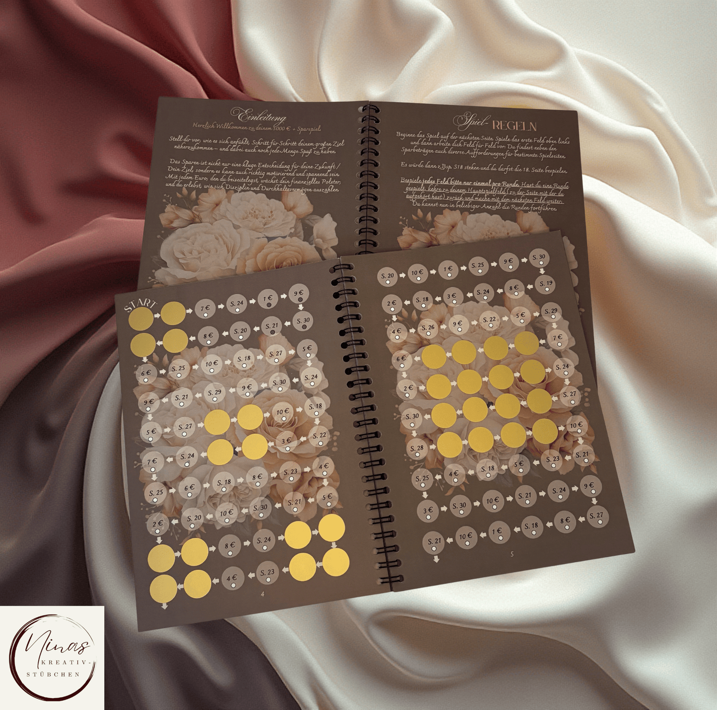 Mein 5000 € Sparbuch I 5000 Euro I 5000 € I A5 - 52 Seiten I Sparbuch - Nina's Kreativstübchen