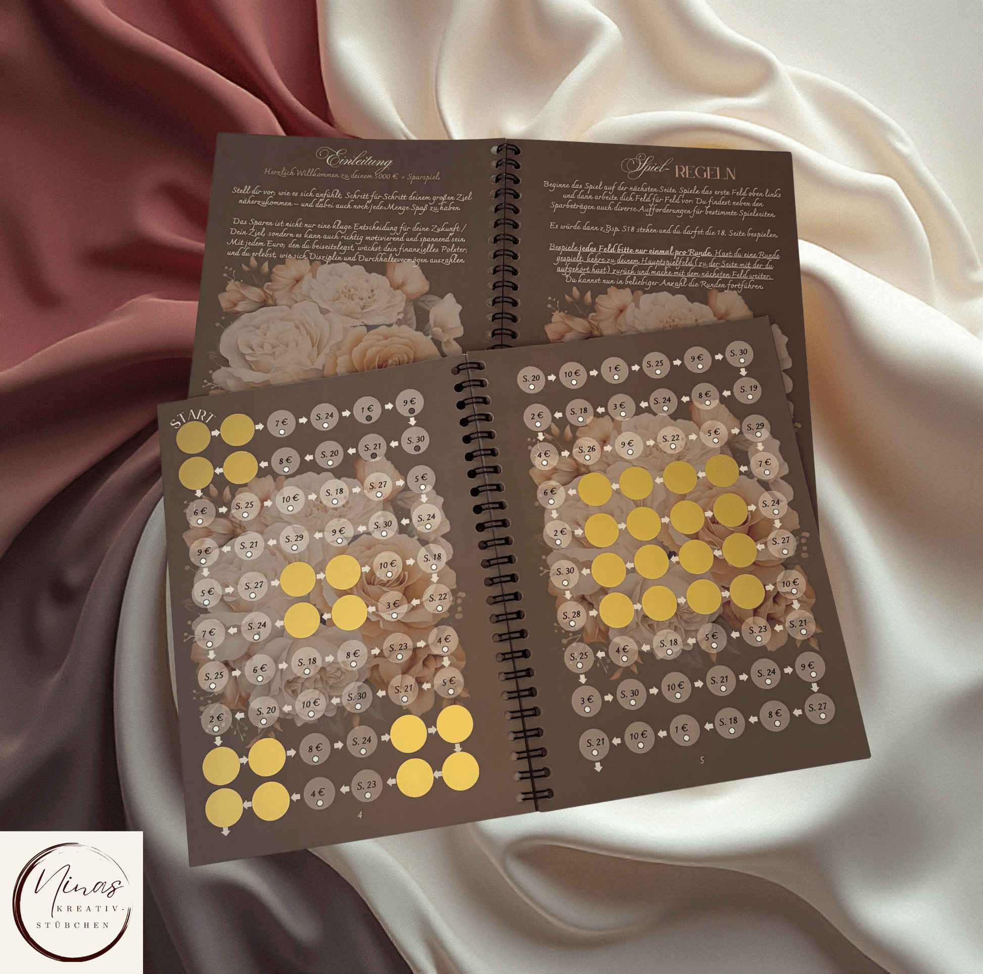 Mein 5000 € Sparbuch I 5000 Euro I 5000 € I A5 - 52 Seiten I Sparbuch - Nina's Kreativstübchen