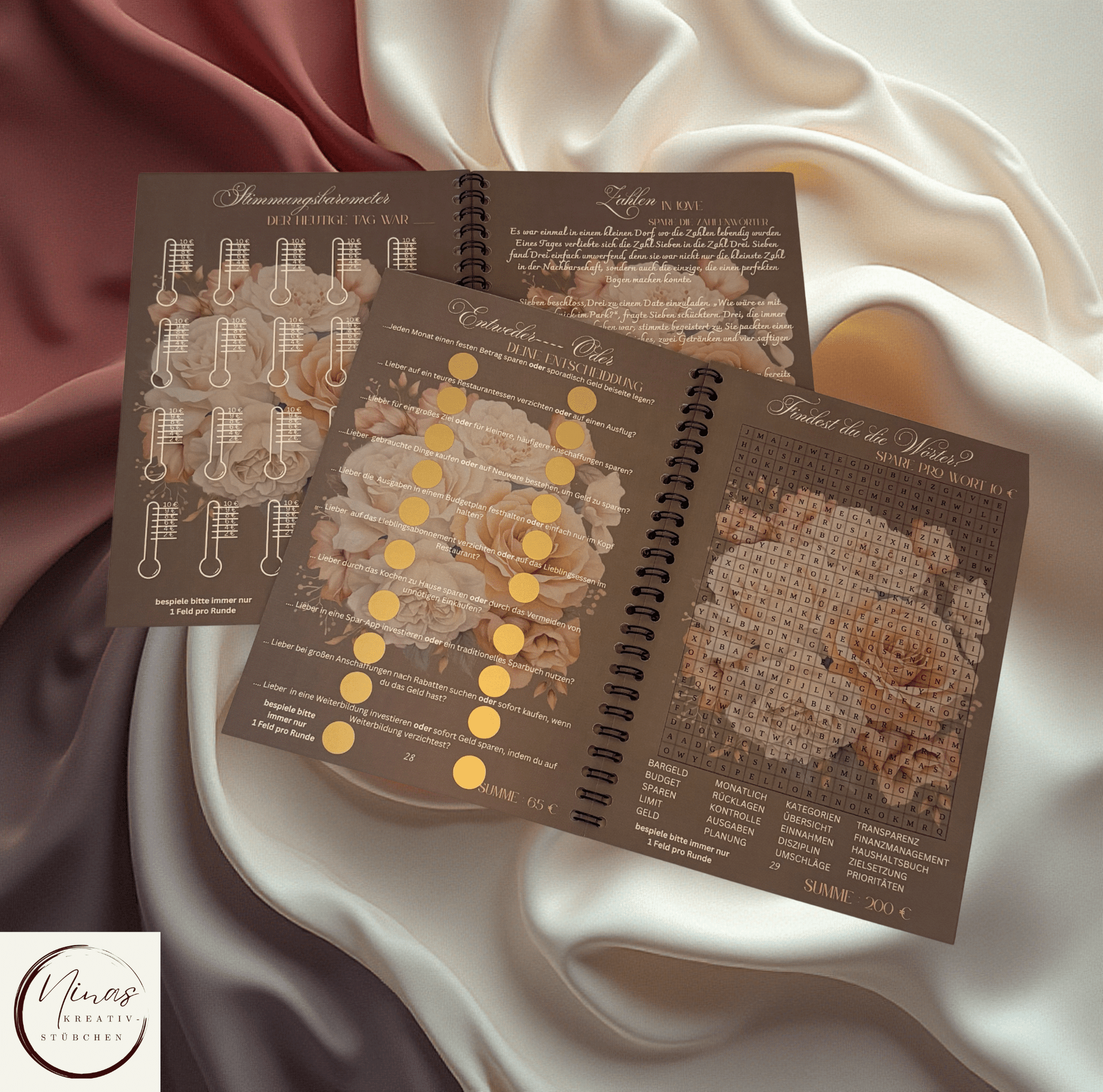 Mein 5000 € Sparbuch I 5000 Euro I 5000 € I A5 - 52 Seiten I Sparbuch - Nina's Kreativstübchen