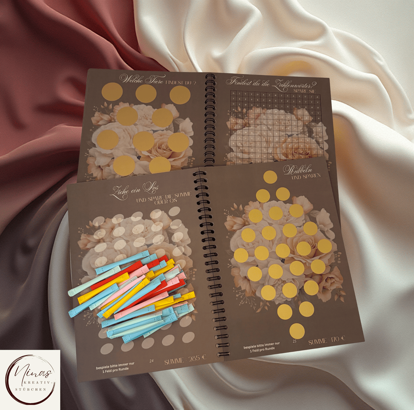 Mein 5000 € Sparbuch I 5000 Euro I 5000 € I A5 - 52 Seiten I Sparbuch - Nina's Kreativstübchen