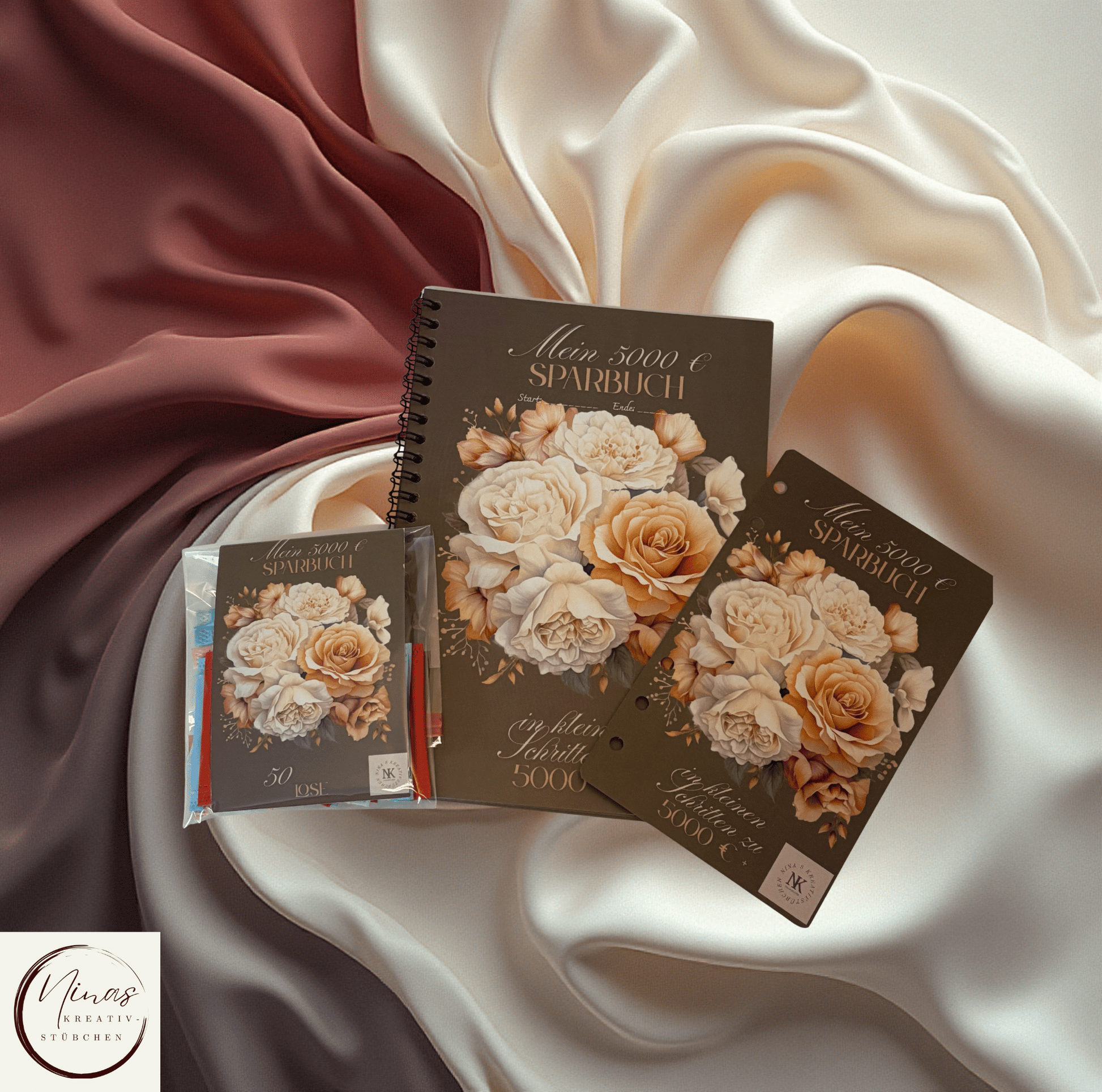 Mein 5000 € Sparbuch I 5000 Euro I 5000 € I A5 - 52 Seiten I Sparbuch - Nina's Kreativstübchen