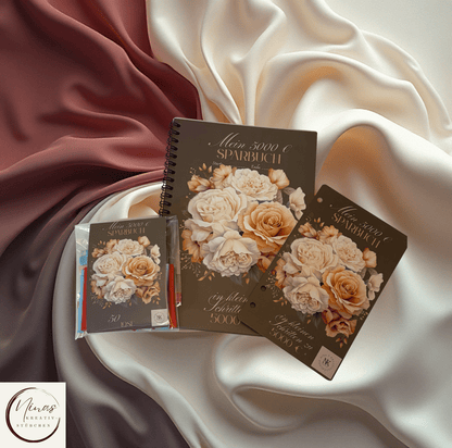 Mein 5000 € Sparbuch I 5000 Euro I 5000 € I A5 - 52 Seiten I Sparbuch - Nina's Kreativstübchen