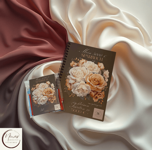 Mein 5000 € Sparbuch I 5000 Euro I 5000 € I A5 - 52 Seiten I Sparbuch - Nina's Kreativstübchen