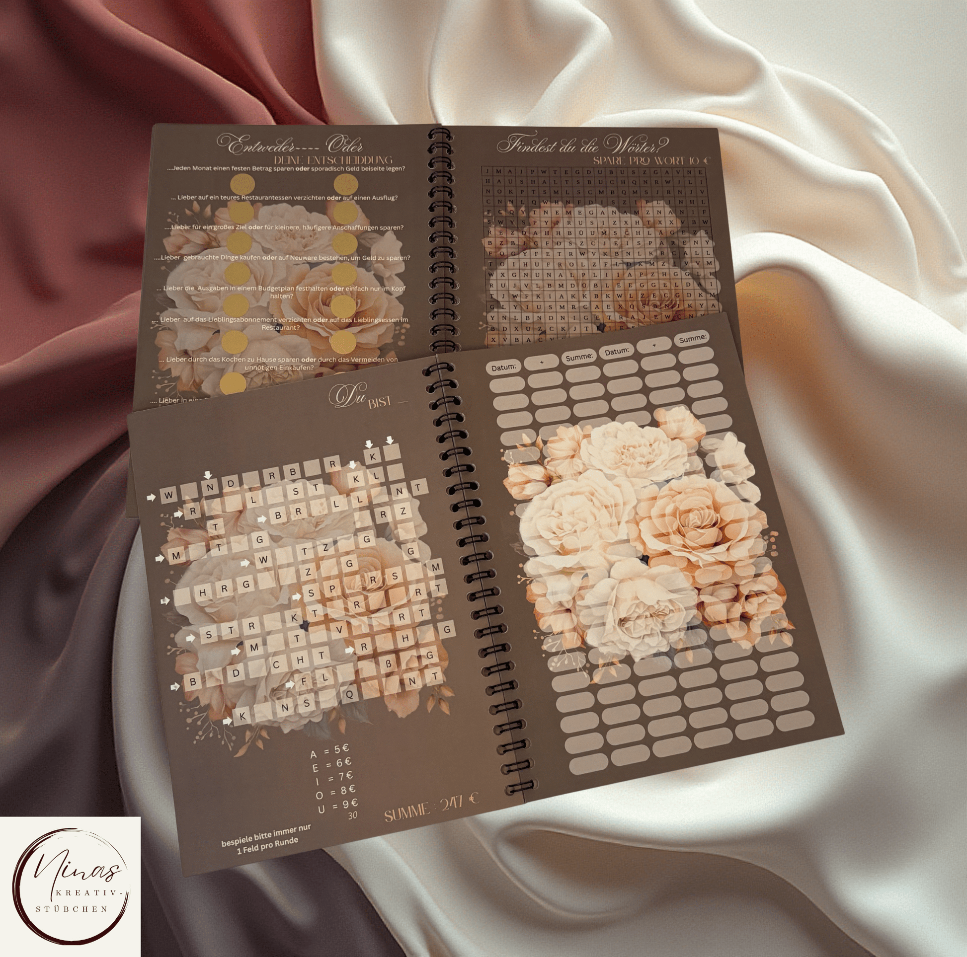 Mein 5000 € Sparbuch I 5000 Euro I 5000 € I A5 - 52 Seiten I Sparbuch - Nina's Kreativstübchen