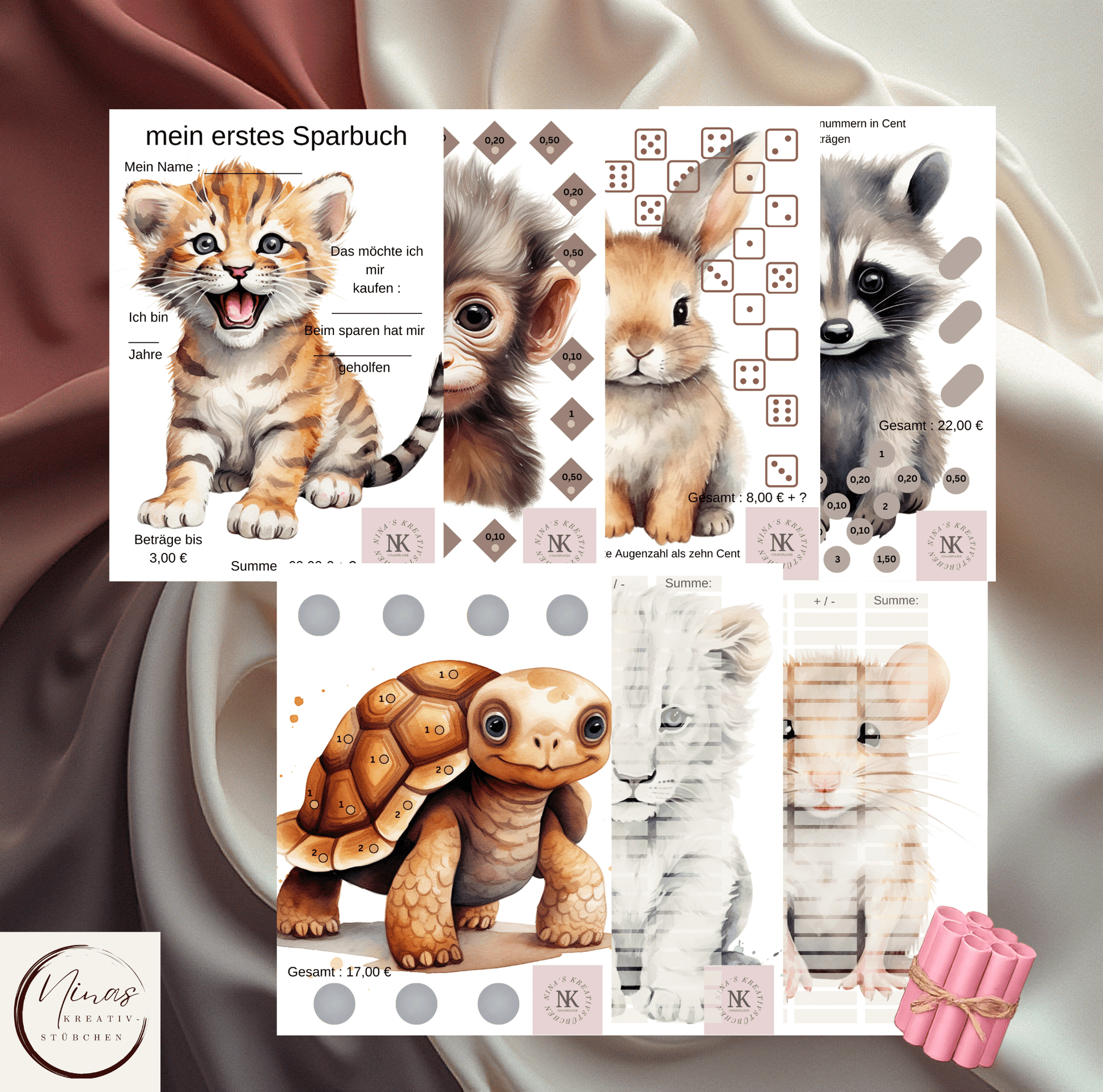 mein erstes Sparbuch I Ausverkauf I A6 - Nina's Kreativstübchen