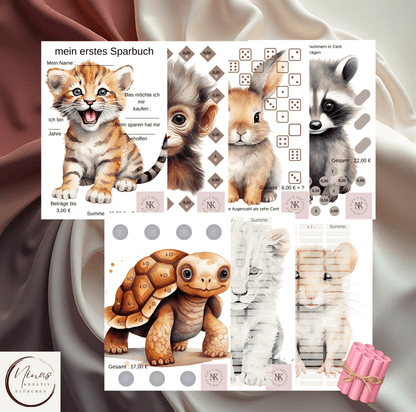 mein erstes Sparbuch I Ausverkauf I A6 - Nina's Kreativstübchen