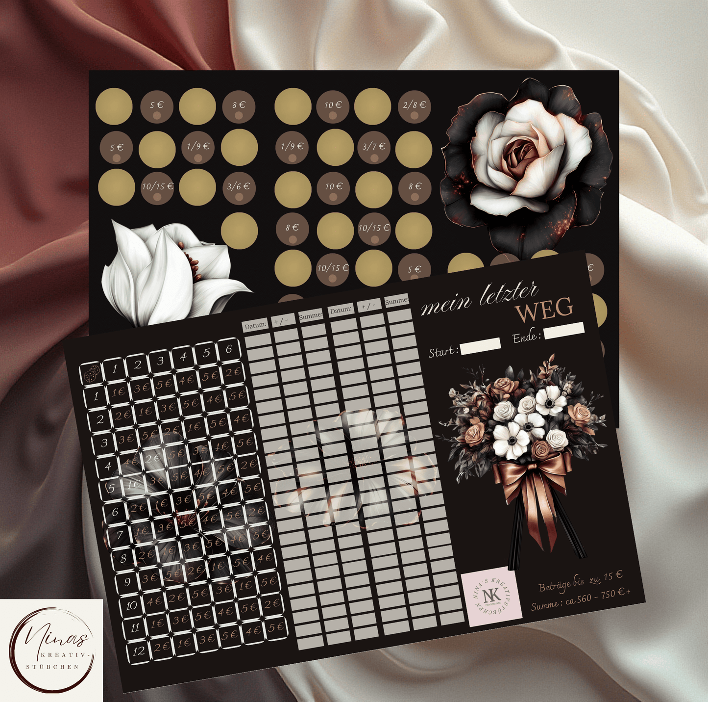 mein letzter Weg I A6 I 3er Klappkarte - Nina's Kreativstübchen