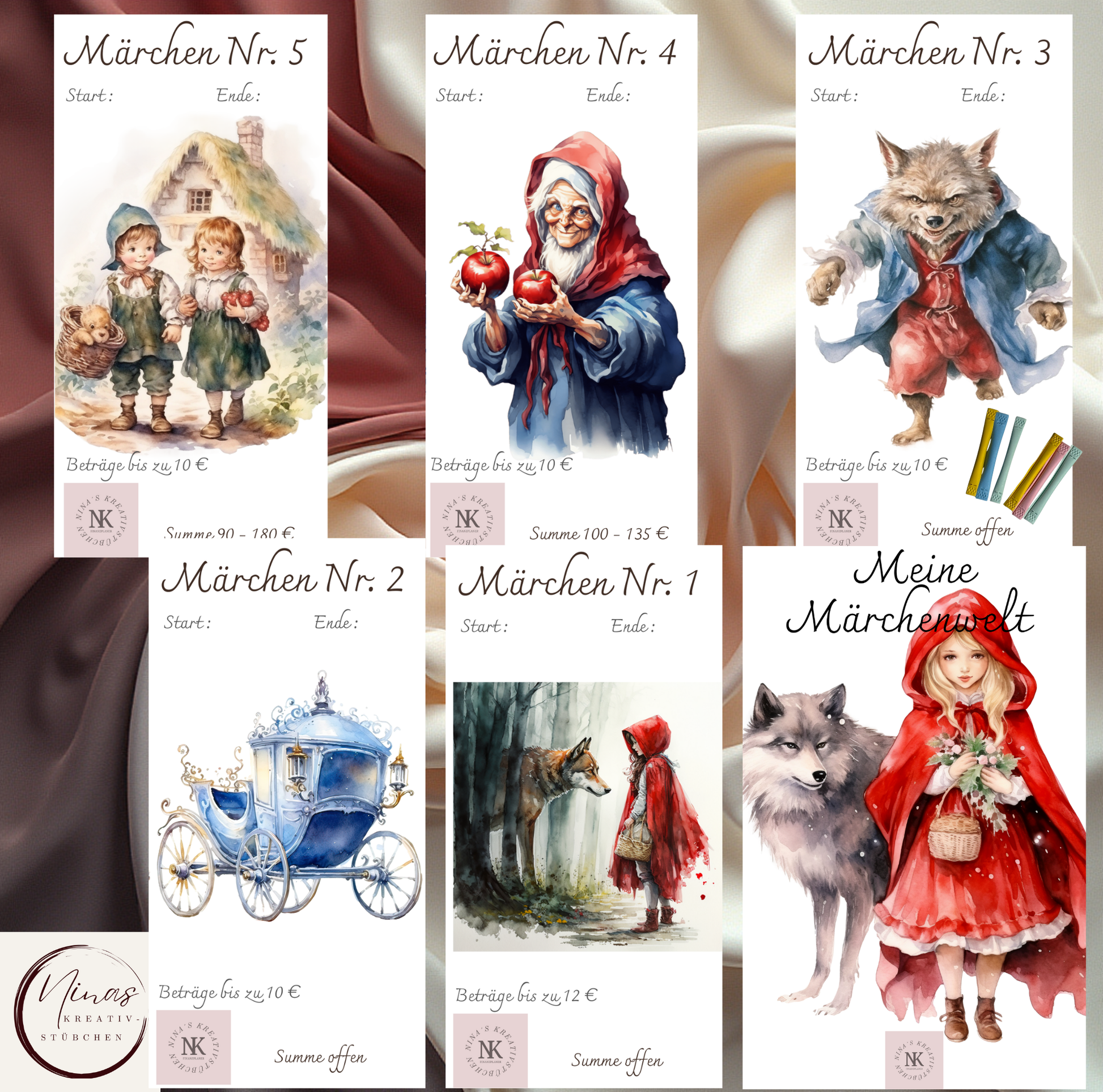 Meine Märchenwelt I A6 I Challenges mit Erweiterungen - Nina's Kreativstübchen