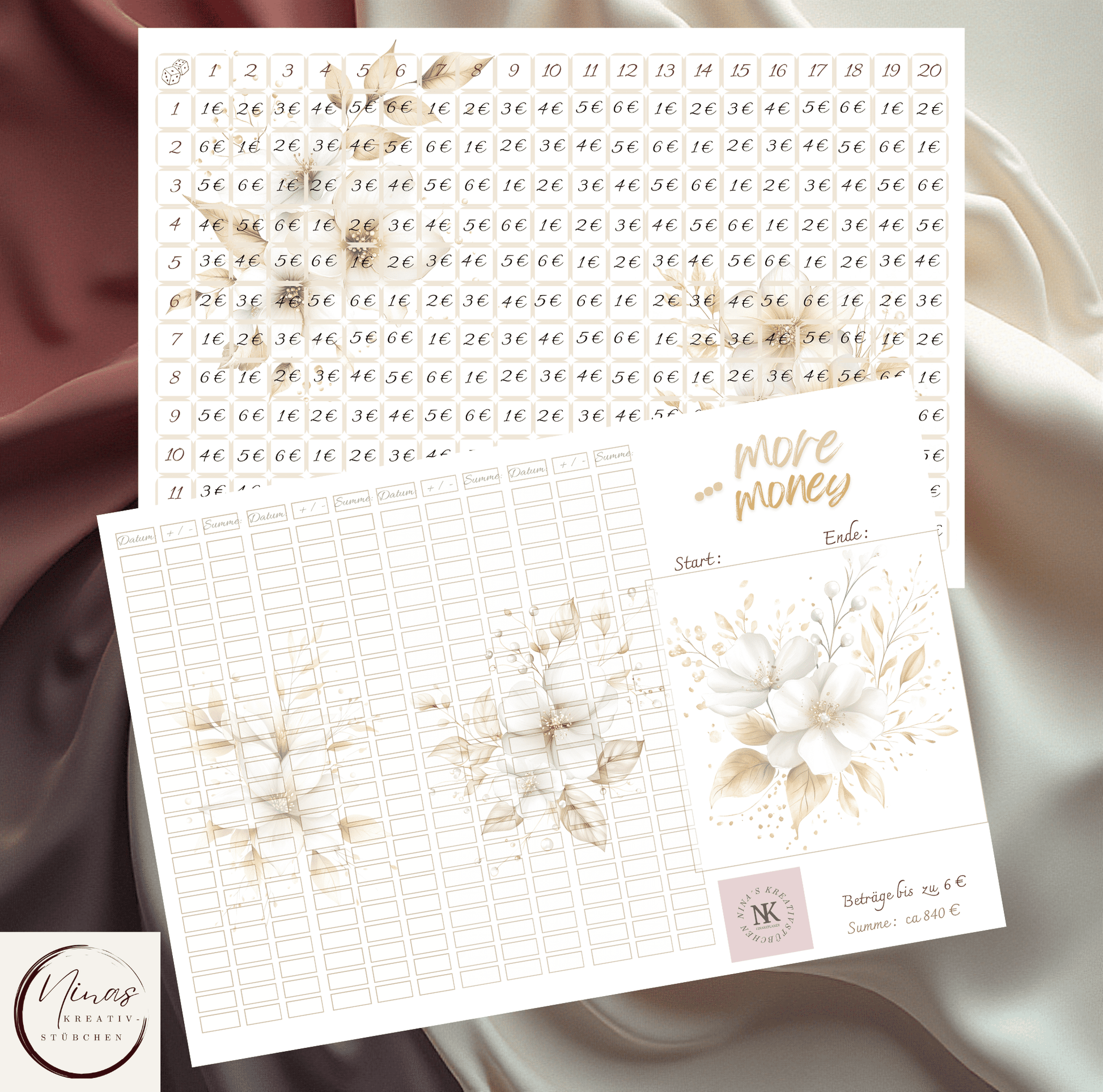 ...more money I A6 I 3er Klappkarte - Nina's Kreativstübchen