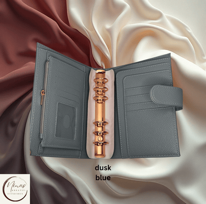 Premium Binder A6 mit Fächern & Rosé - Gold - Ringen I Ausverkauf - Nina's Kreativstübchen