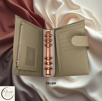 Premium Binder A6 mit Fächern & Rosé - Gold - Ringen I Ausverkauf - Nina's Kreativstübchen