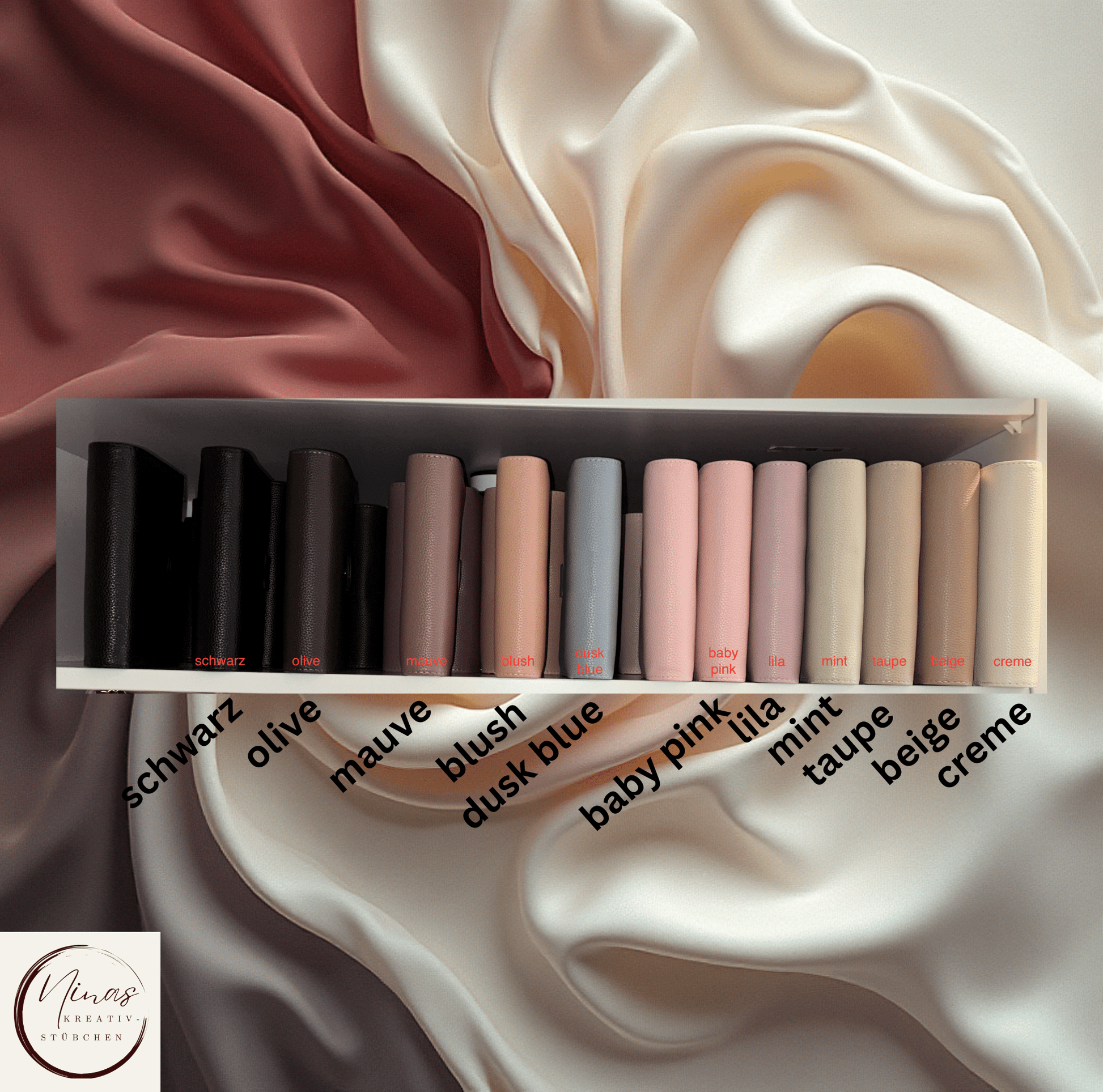 Premium Binder A6 mit Fächern & Rosé - Gold - Ringen I Ausverkauf - Nina's Kreativstübchen