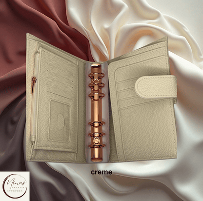 Premium Binder A6 mit Fächern & Rosé - Gold - Ringen I Ausverkauf - Nina's Kreativstübchen