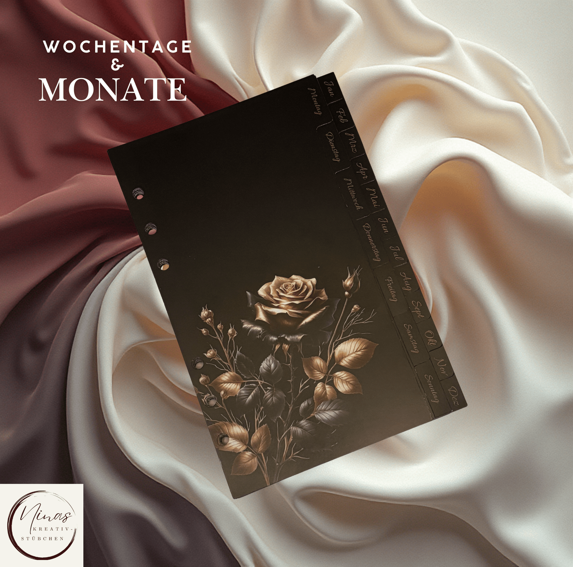 Registereinlagen I Trennblätter I A6 I Wochen I Monate - Nina's Kreativstübchen