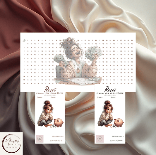 Reset Einmal von vorne bitte I A6 I 4er Klappkarte - Nina's Kreativstübchen