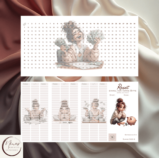 Reset Einmal von vorne bitte I A6 I 4er Klappkarte - Nina's Kreativstübchen