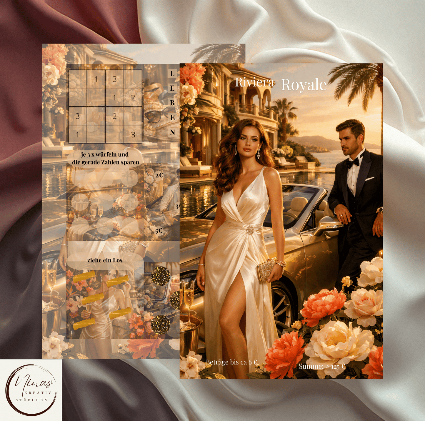 Riviera Royale I A6 I Einheftchallenge I matt foliert - Nina's Kreativstübchen