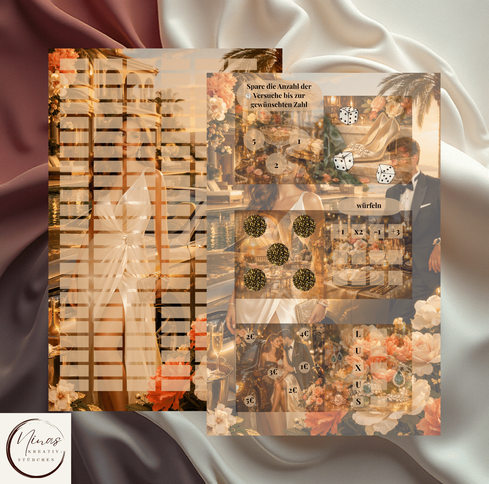 Riviera Royale I A6 I Einheftchallenge I matt foliert - Nina's Kreativstübchen