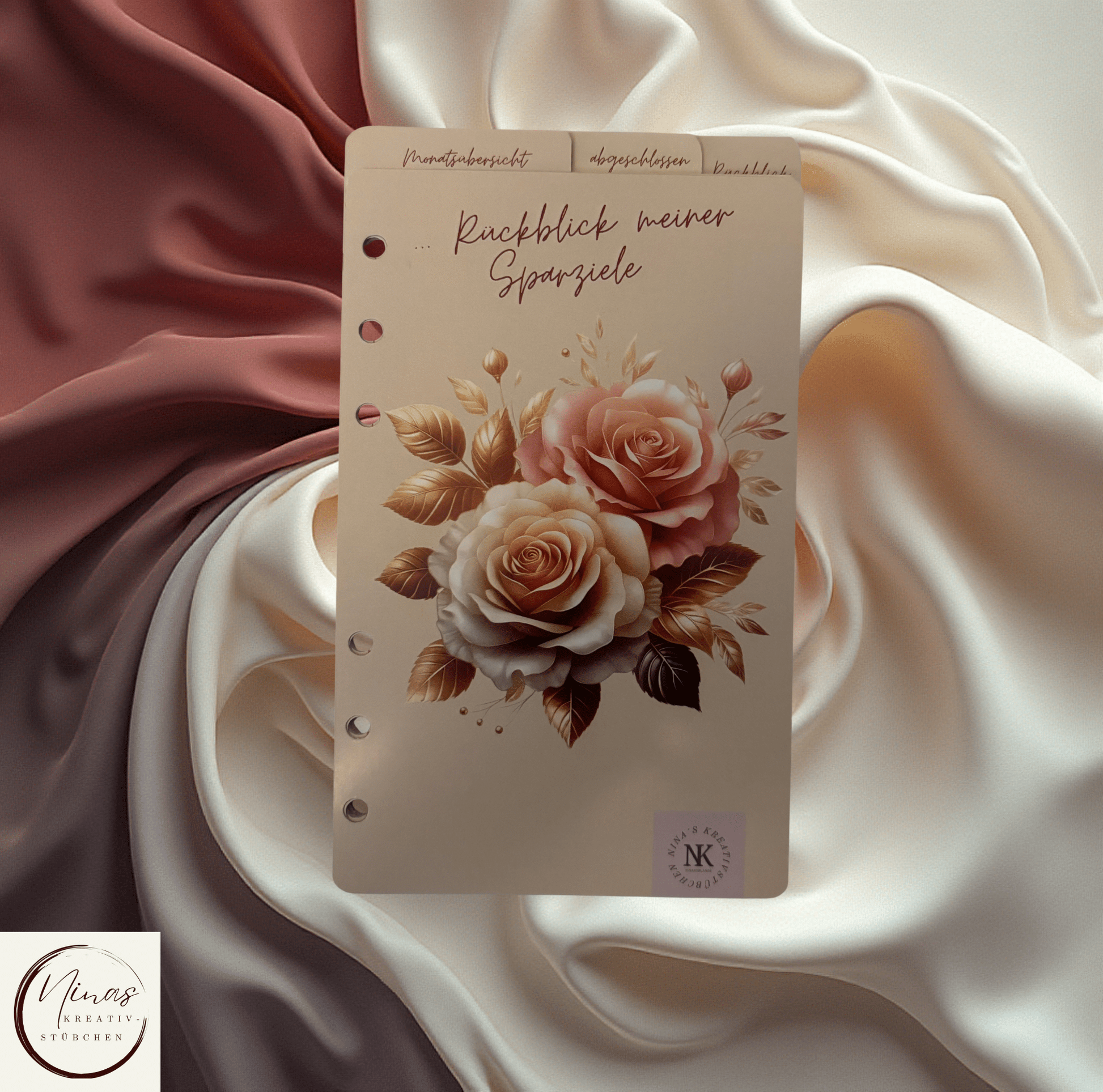 Rückblick meiner Sparziele I Set für 1 Jahr I A6 I Einheftset - Nina's Kreativstübchen