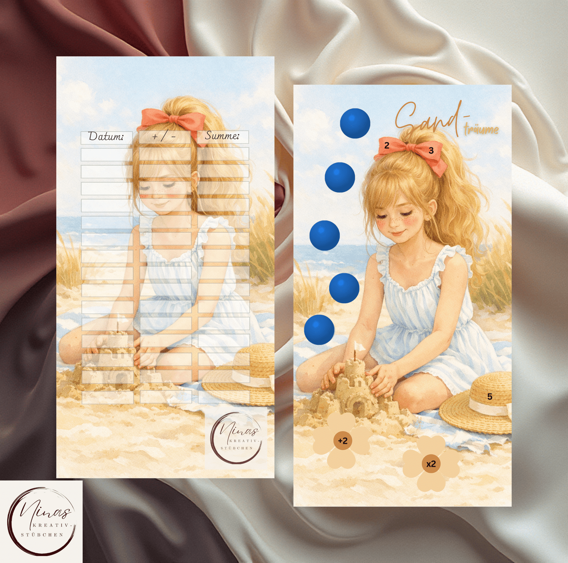 Sandträume A6 Challenge, A6 Spar Challenge, 1er Challenge Binder, Budget Challenge A6, Sparziel Challenge Deutschland