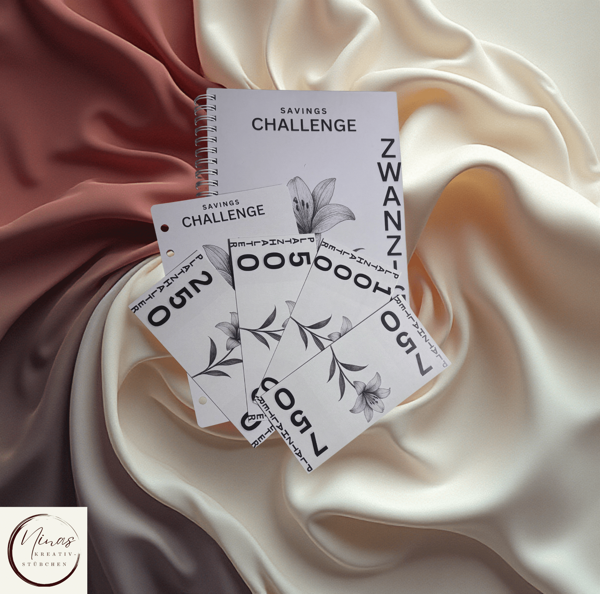 Savings Challenge ZWANZIG I 30000 Euro I 30000 € I A5 I 88 Seiten I Sparbuch - Nina's Kreativstübchen