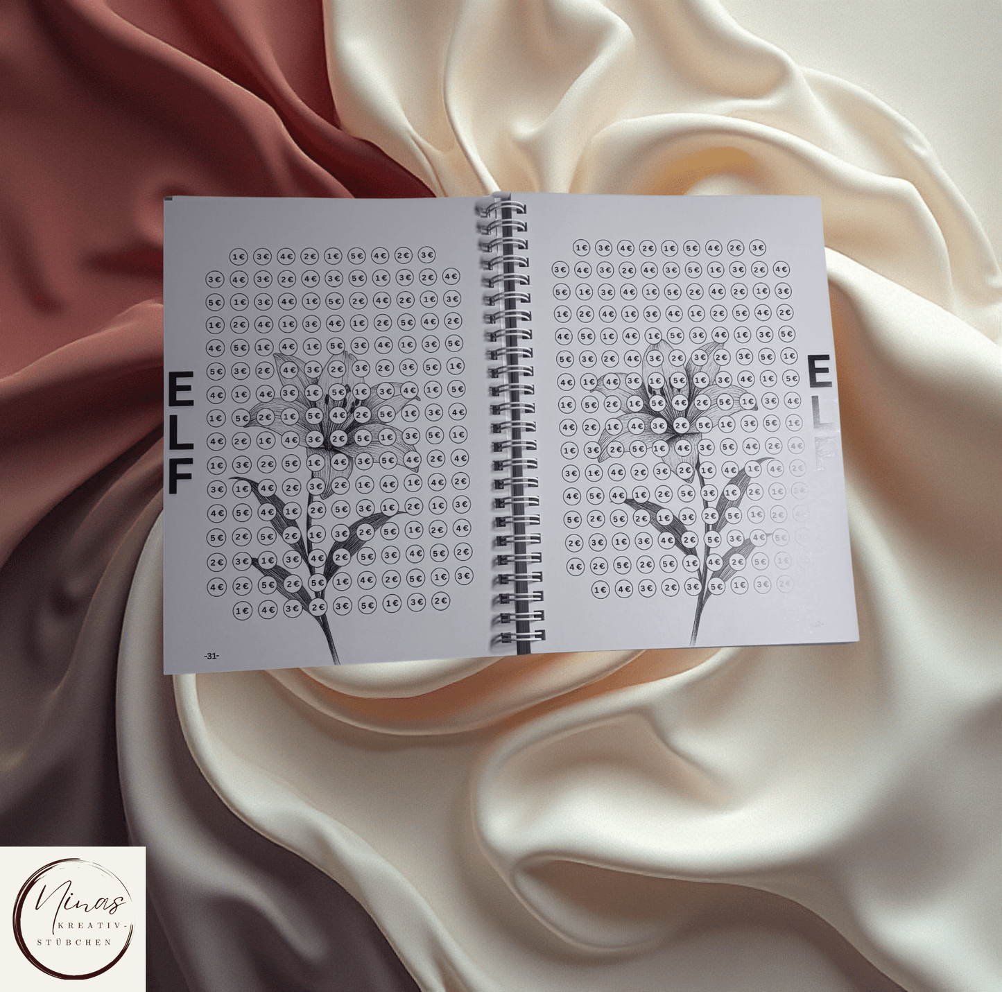 Savings Challenge ZWANZIG I 30000 Euro I 30000 € I A5 I 88 Seiten I Sparbuch - Nina's Kreativstübchen