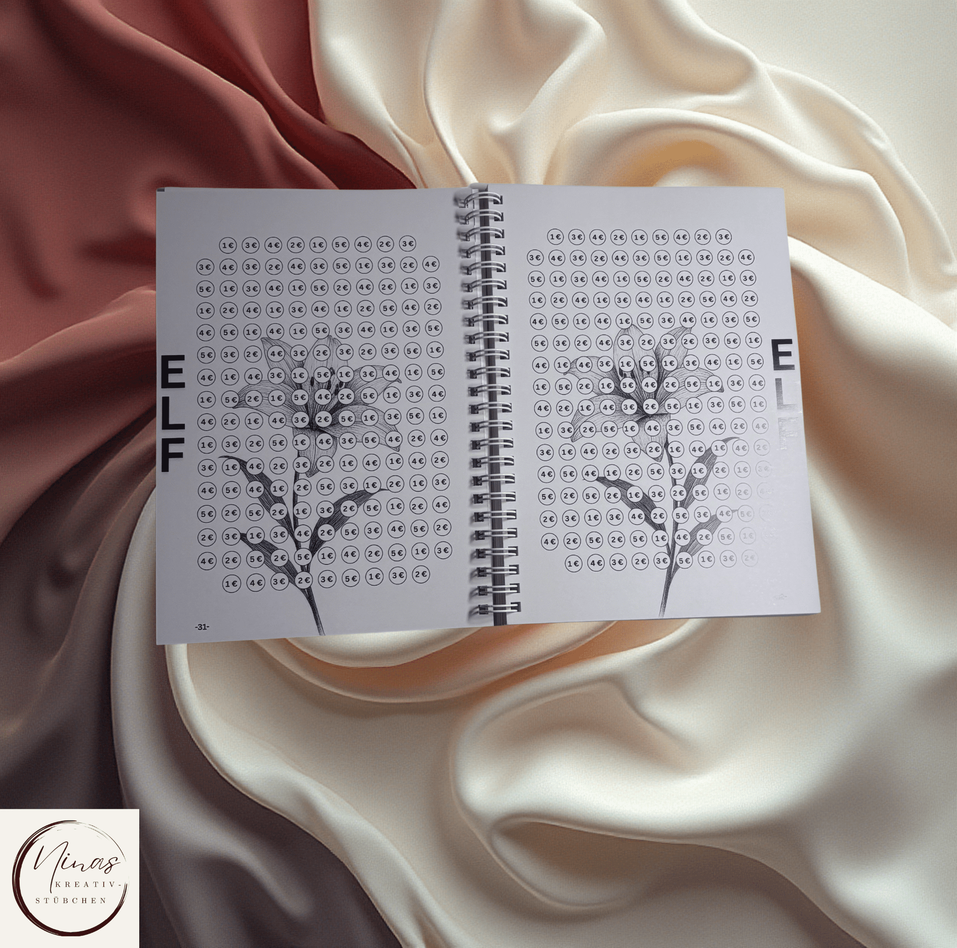 Savings Challenge ZWANZIG I 30000 Euro I 30000 € I A5 I 88 Seiten I Sparbuch - Nina's Kreativstübchen