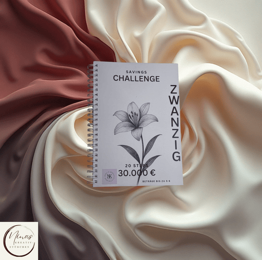 Savings Challenge ZWANZIG I 30000 Euro I 30000 € I A5 I 88 Seiten I Sparbuch - Nina's Kreativstübchen