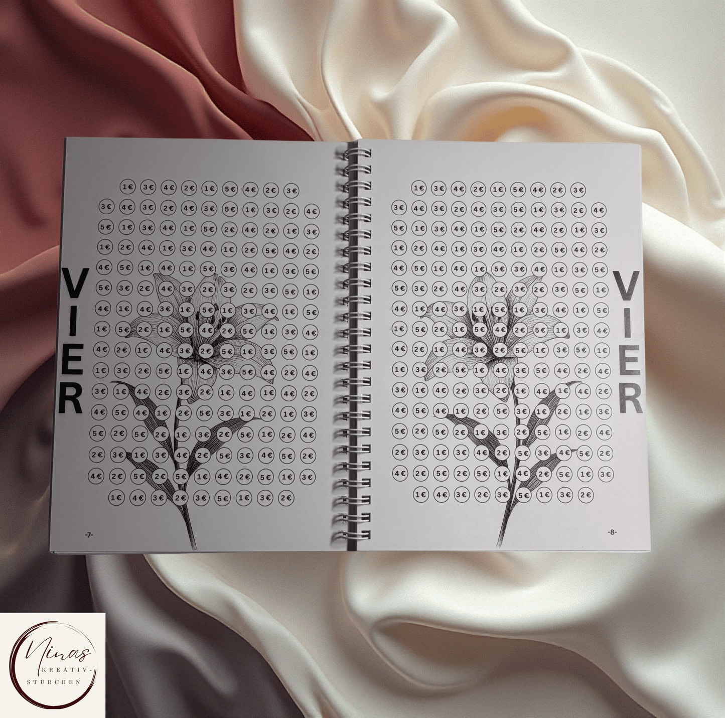 Savings Challenge ZWOELF I 15000 Euro I 15000 € I A5 I 52 Seiten I Sparbuch - Nina's Kreativstübchen