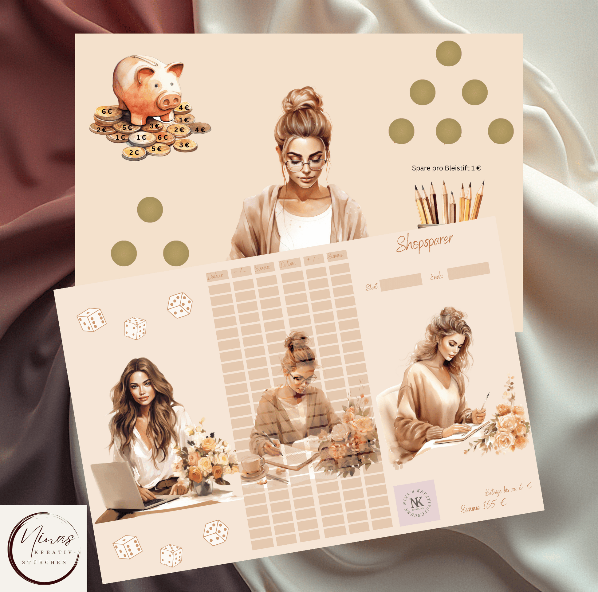 Shopsparer I A6 I Ausverkauf I 3er Klappkarte - Nina's Kreativstübchen