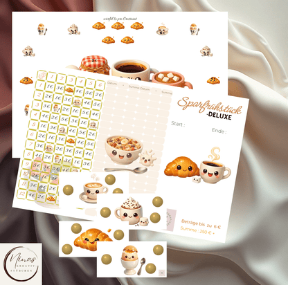 Sparfrühstück - deluxe I A6 I 3er Klappkarte - Nina's Kreativstübchen