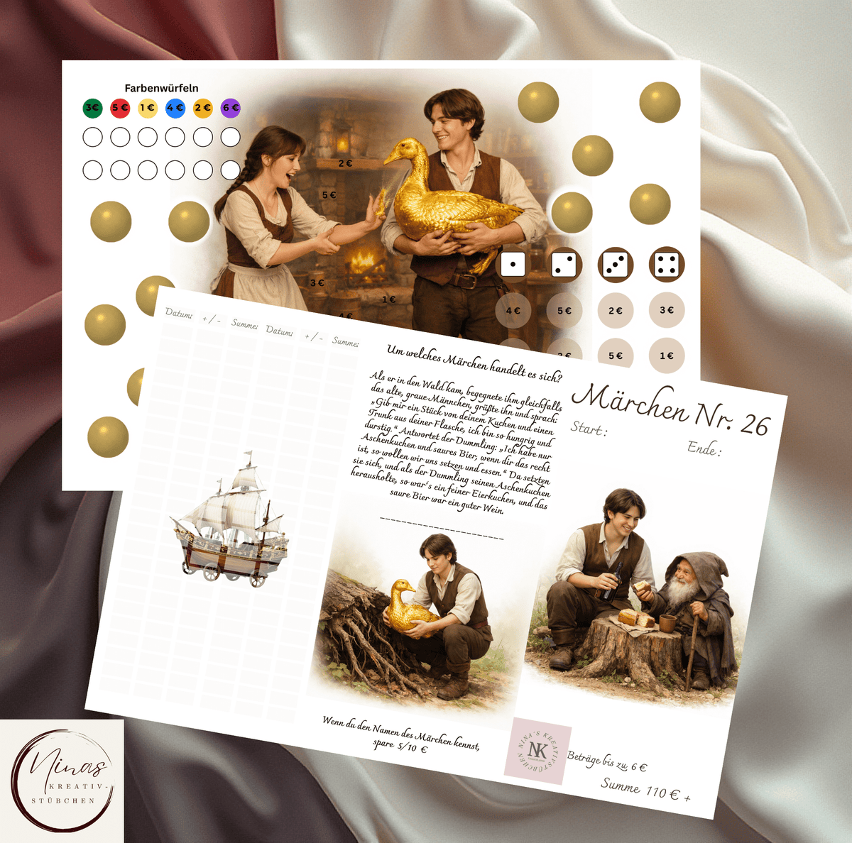 Meine Märchenwelt – Sparchallenge Set mit Märchen, Losen & spielerischen Sparideen - Nina's Kreativstübchen