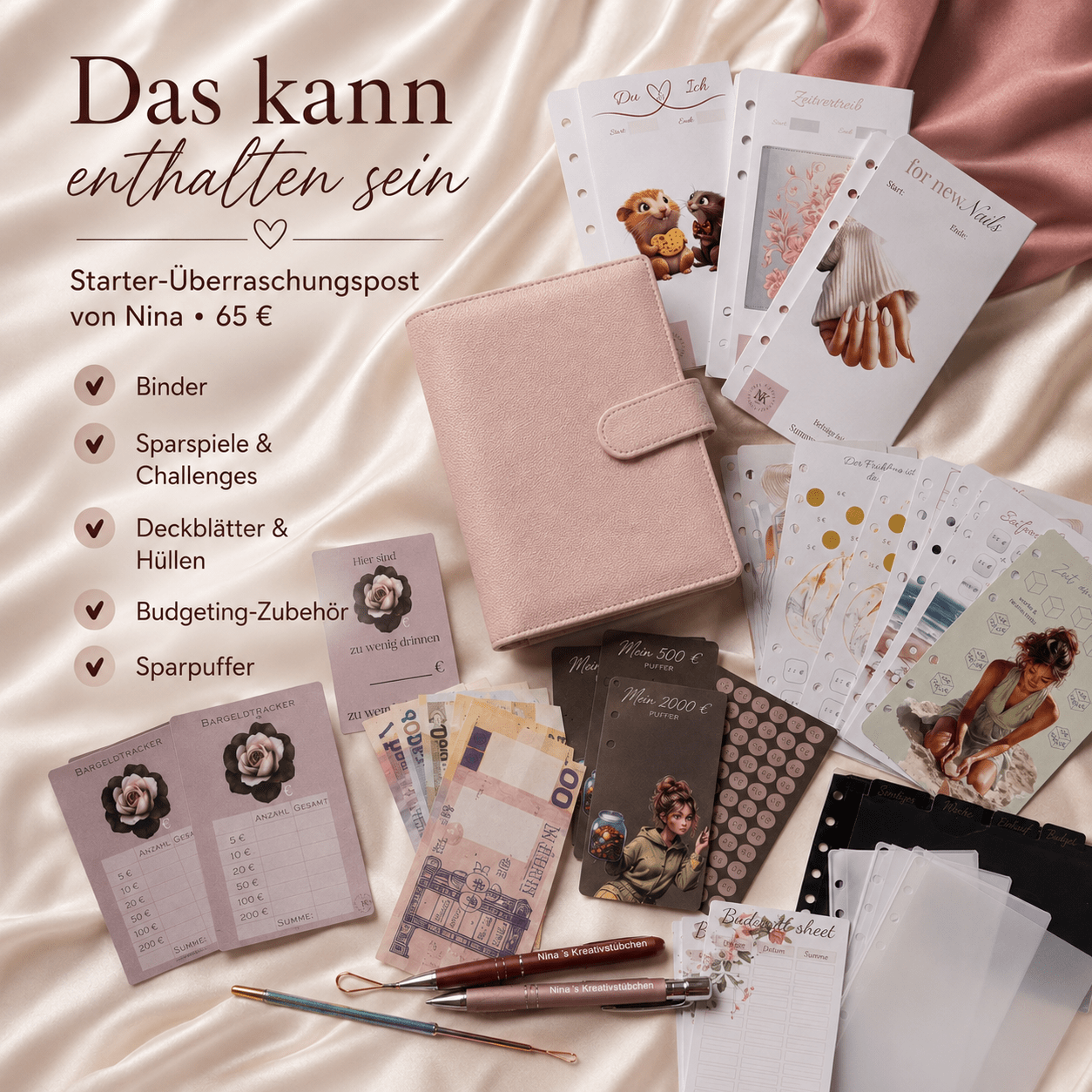 Starter Überraschungspost, Nina Binder, Überraschungspost Geschenk, Kreativer Starter Binder, Überraschungspaket Deutschland
