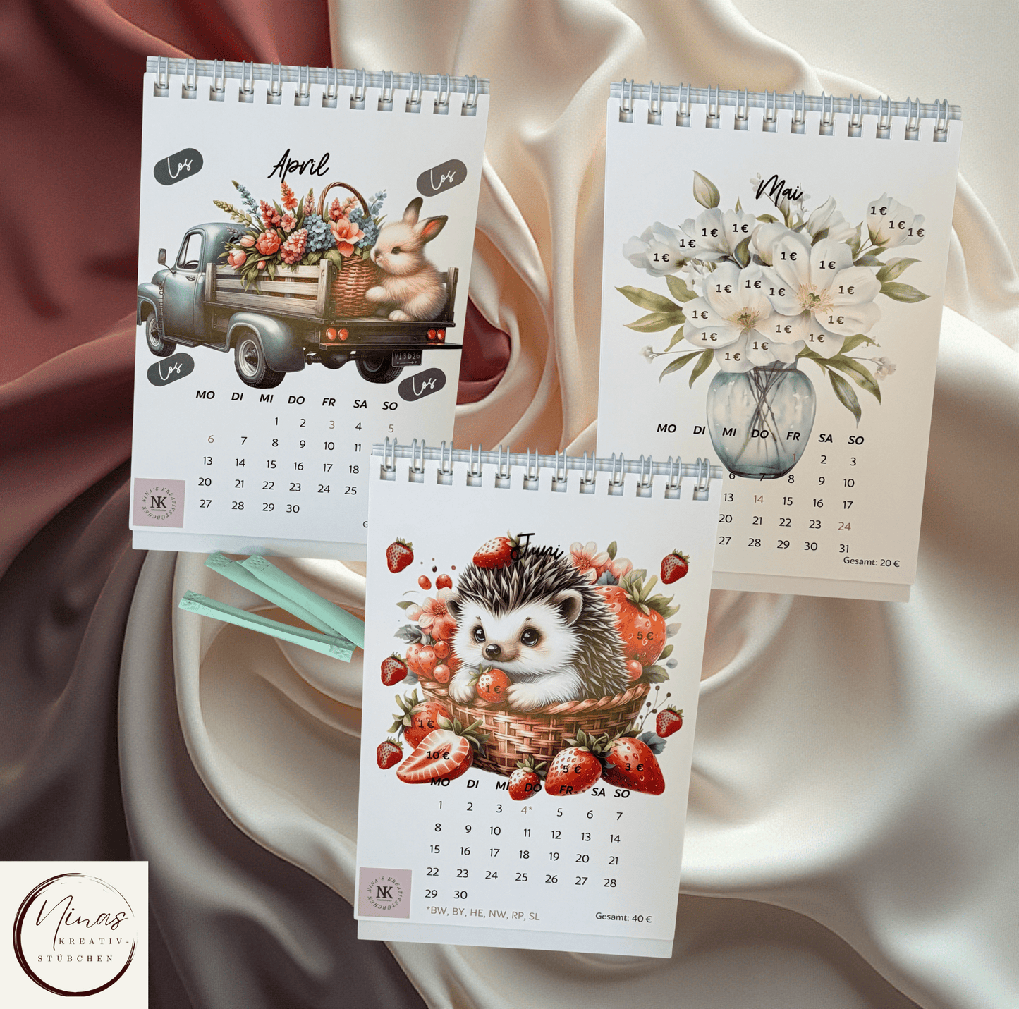 Tischkalender 2026 I Jahreskalender 2026 I Ausverkauf - Nina's Kreativstübchen