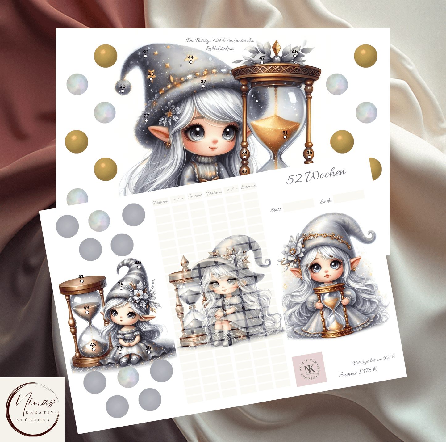 Türchen Nr. 15 I 52 Wochen I A6 I 3er Klappkarte - Nina's Kreativstübchen