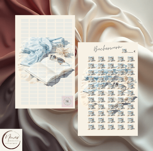 Türchen Nr. 2 I Bücherwurm I A6 I Einheftchallenge - Nina's Kreativstübchen