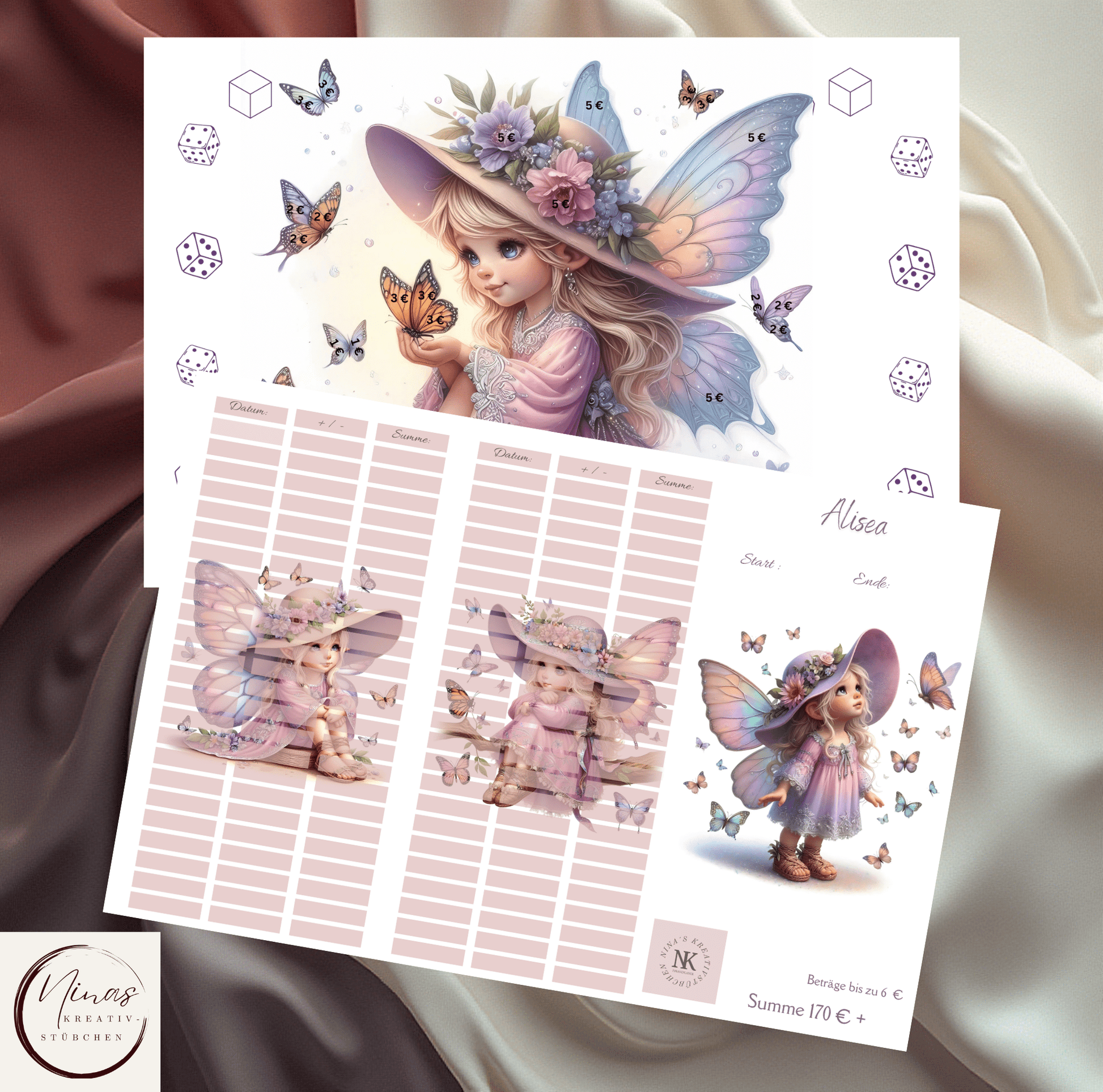 Türchen Nr. 5 I Alisea I A6 I 3er Klappkarte - Nina's Kreativstübchen