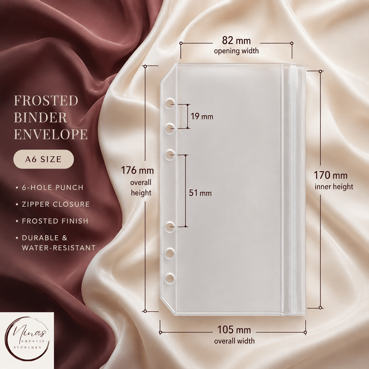 Umschlag A6 Binder– Double frosty Hüllen für Dein Budget-System - Nina's Kreativstübchen