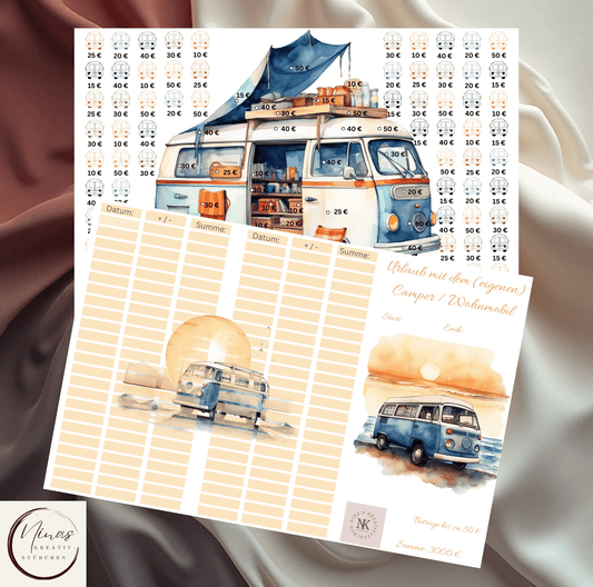 Urlaub mit dem Camper I A6 I 3er Klappkarte - Nina's Kreativstübchen