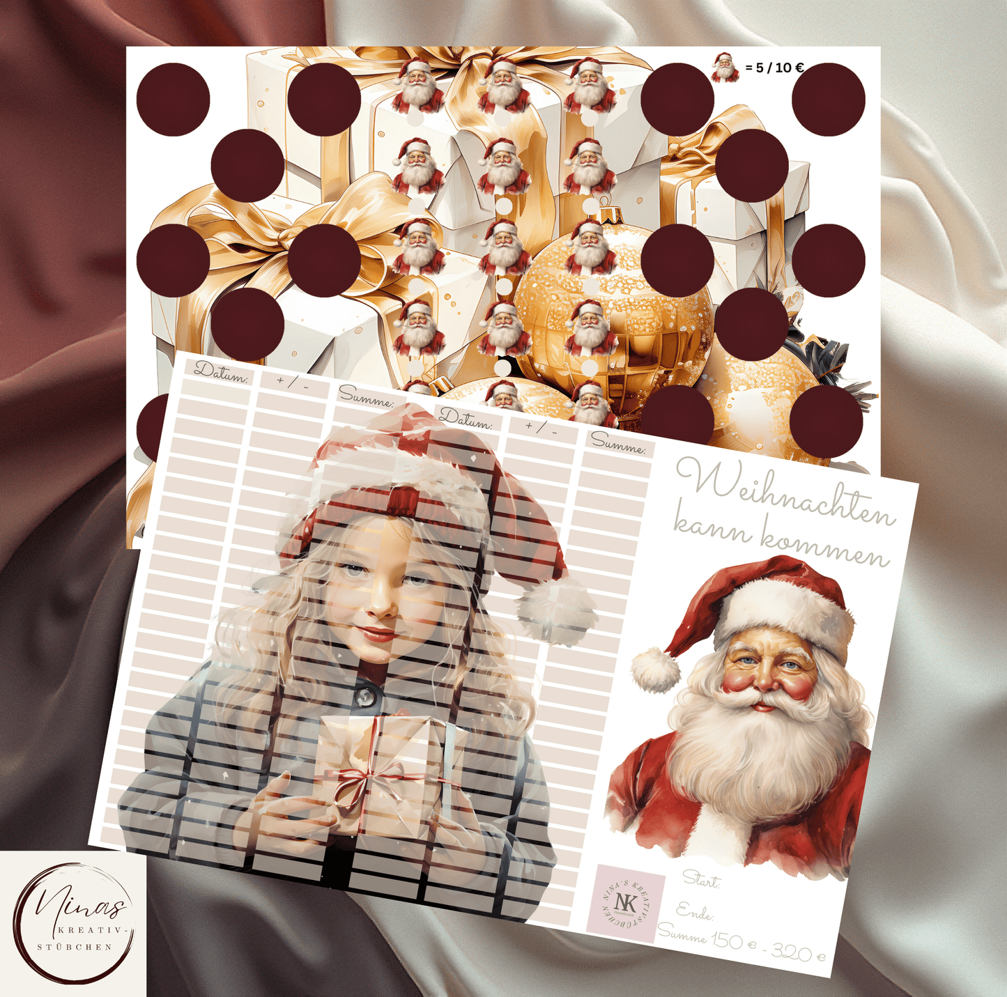 Weihnachten kann kommen I A6 I 3er Klappkarte - Nina's Kreativstübchen